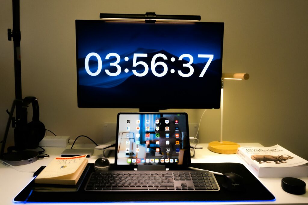 Computer workstation on a desk